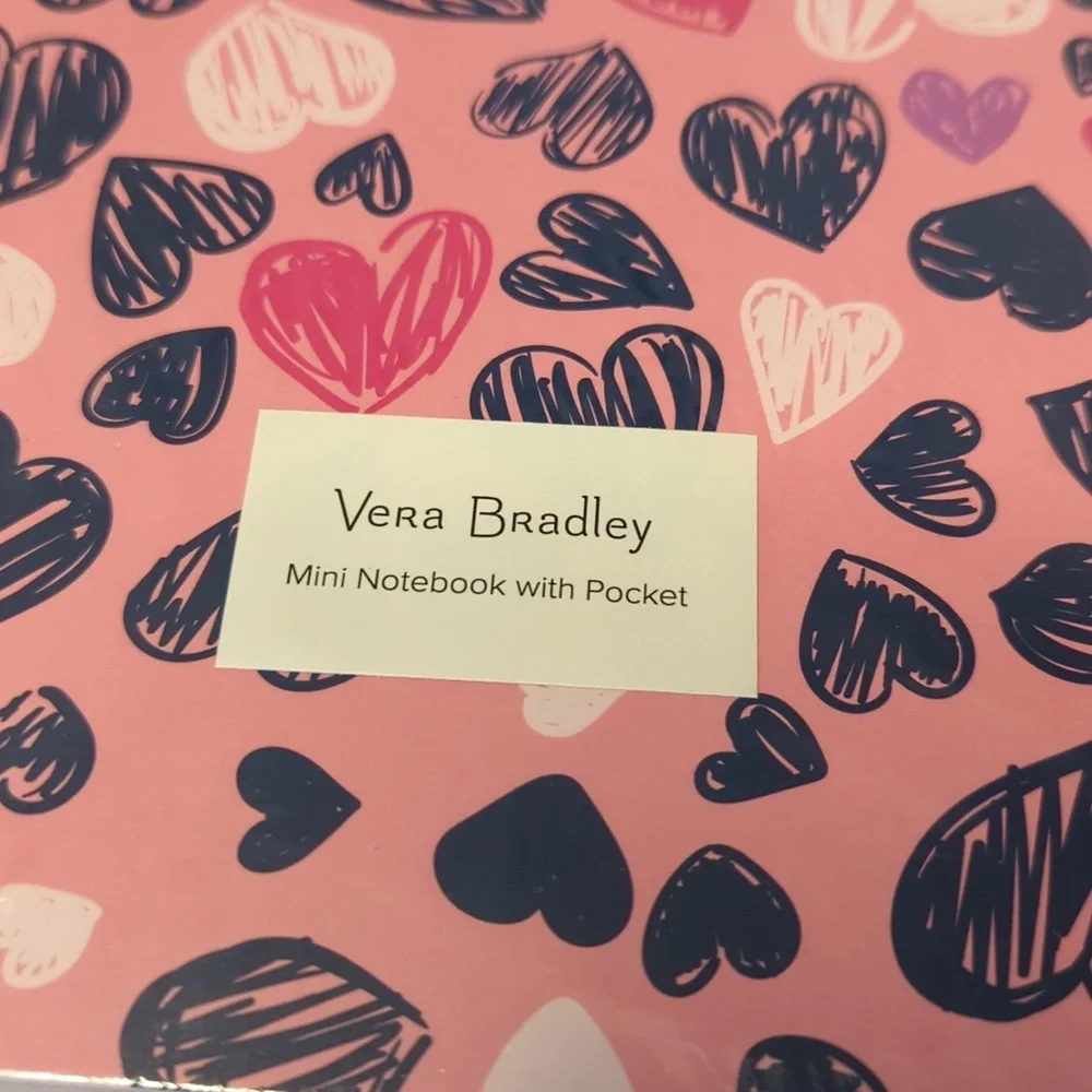 Vera Bradley Notebook with Pocket -Love You Lots
